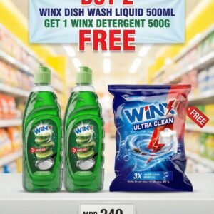 Buy 2 Winx Dish Wash 500 ml Get 1 Winx Detergent Powder 500g Free